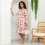 Pink Cherry Damen-Midikleid mit elastischen Ärmeln und V-Ausschnitt 5