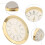 Quartz Clock Insert with Arabic Numerals and Gold Bezel 7