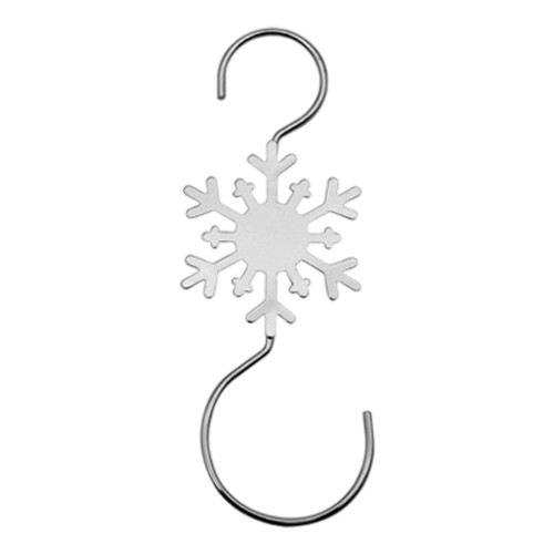 Snowflake Ornament Hooks Metal Wire 10-Pack Silver