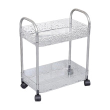 Two-Tier Transparent Plastic Storage Rack