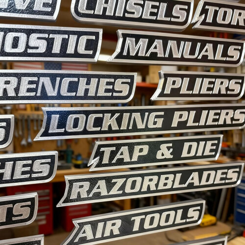 Magnetic Tool Box Labels 3D-Printed 12/24/48-Pack 1