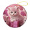Pink Kitten Christmas Ornament Ceramic 1pc 1