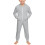 Kids Hooded Zip-Up Jumpsuit with Pockets, Solid Color, 1