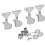 ROSENICE Silver Bass Tuning Machine Heads 4Pcs 1
