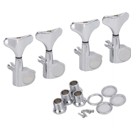 ROSENICE Silver Bass Tuning Machine Heads 4Pcs