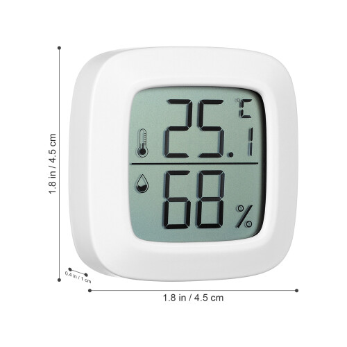 Vit inomhustermometer/hygrometer, 3 st 2