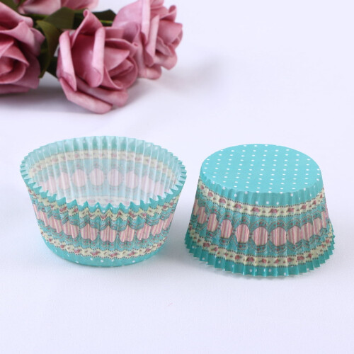 Flower Cupcake Liners Sky Blue 100 pcs 2