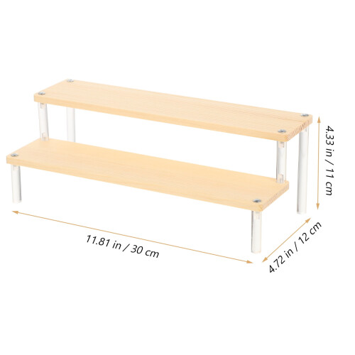 Double Layer Wood Shelf for Toy and Cupcake Display 2
