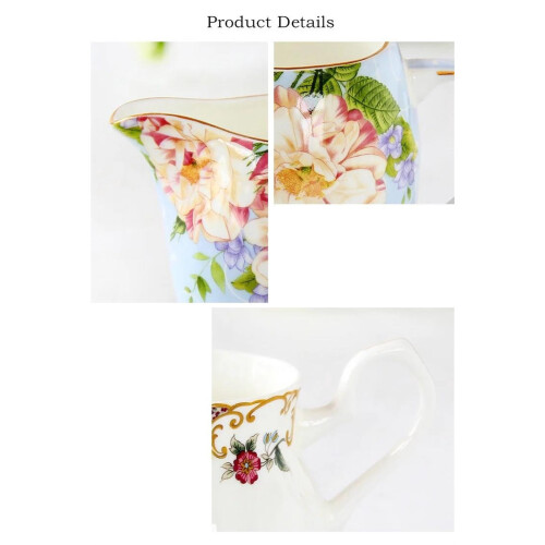 Bone China Milk Pitcher Coffee Tea Set Ceramic 1 Piece 2