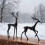 Leutsin Reindeer Christmas Decor Black Modern Deer Statue 4