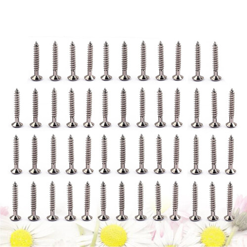 Steel Nickel Guitar Bridge Screws 50 pcs 2