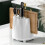 Kingfansion Rotating Kitchen Storage Rack White 21.5x20cm 5