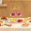 3-Tier Dessert Stand Pink Cookie Cupcake Display Rack 14x10 3