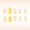 Yellow French Tip Press-On Nails Short Square 24 Pcs 3