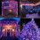 Mini julbelysning med grön tråd 200 LED vit röd blå 5