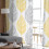 Sheer Curtains Grey/Yellow Olive Leaf Design Voile 52"x96" 4