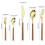 Stainless Steel Flatware Set with Wood Handles 5 Pieces 2