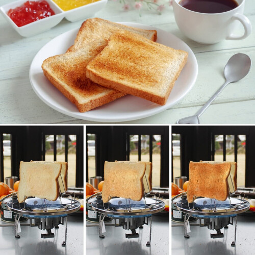 Stainless Steel Camping Toaster 4-Slice Portable 1