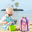 Mesh Beach Bag Pink Waterproof Large Capacity Drawstring 6