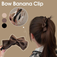 French-Style Banana Clip Fabric Hair Clip for Rear Hair