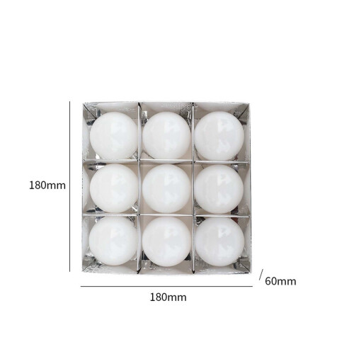 Plastic Pearl Christmas Ornaments White 6 pcs 2