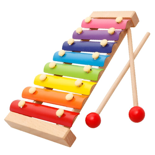 8-Note Rainbow Wooden Xylophone for Kids 1