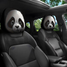 Car Headrest Covers Funny Print Stretchy Washable