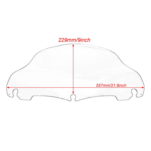 9-inch Front Windshield for Harley Touring FLHT FLHX 1