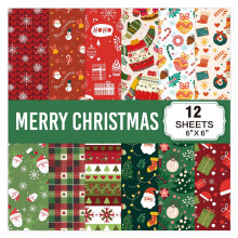 Christmas Pattern Paper Set 12 Designs 6x6 Inches