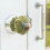 Soft Fabric Door Knob Covers Flower Shape Green 2 Pcs 5