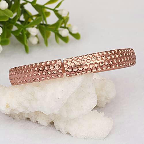 Bracciale in rame da donna, realizzato a mano, concavo, puro al 99%. 2
