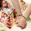 Bracelet à perles avec initiale « I » pour couples, noir 7