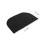 Fireproof Half-Round Fireplace Mat Black 6