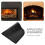 Fireproof Half-Round Fireplace Mat Black 7