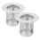 Shower Drain Strainer Stainless Steel 2 Pcs 5