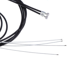 Bike Brake Cable Kit Aluminum Plastic Black 4 Pieces