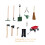 Mini set di attrezzi da giardinaggio per casa delle bambole, per bambini 7
