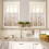Spring Floral Kitchen Curtains Set with Valances 24 inch 4