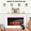 2000W 5118 BTU Faux Flame Fireplace - White 8