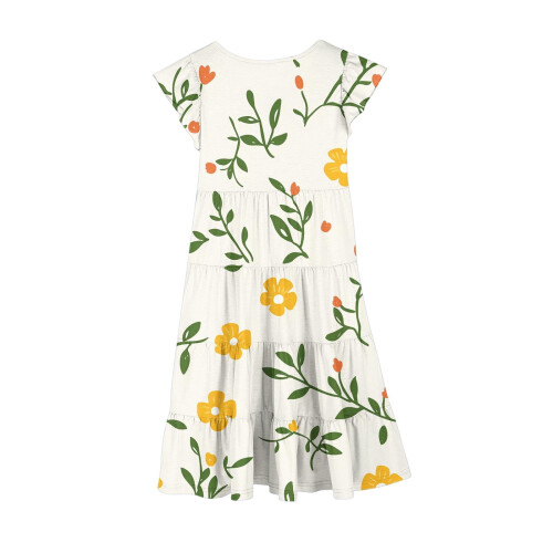 Mädchenkleid mit Blumenmuster und Volantärmeln 2