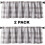 WOSIBO Buffalo Check Valances White Grey 2-Pack 16x56 Inch 2