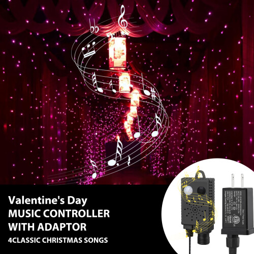 Mini julslingor Grön tråd 200LED Rosa 2