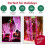 Mini julslingor Grön tråd 200LED Rosa 4