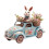 Décoration de bureau lapin de Pâques en acrylique 2D 3