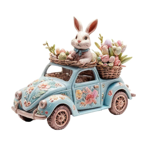 Décoration de bureau lapin de Pâques en acrylique 2D 2
