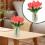 Tulipani artificiali in seta, confezione da 20 pezzi con vaso di plastica 2