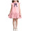 Robe pour fille à manches courtes, boutonnée, col cranté, décontractée 2