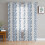 Sheer Curtains Blue Leaf Pattern Light Filtering Voile 52"W 3