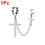 Punk Cross Tassel Earrings Metal Chain Clip Stud 8