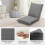 Mesh Floor Chair Adjustable 6-Position Folding Lazy Lounger 6